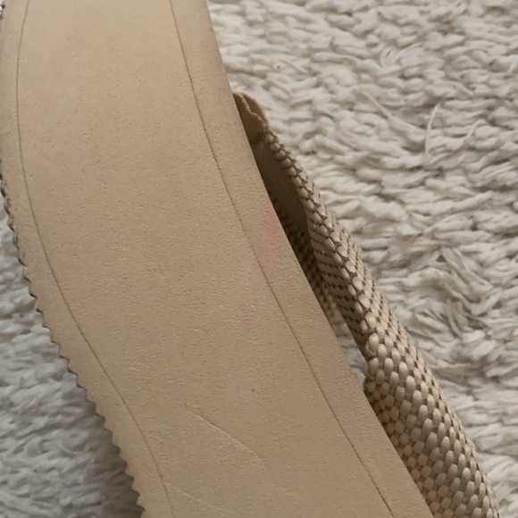 VINTAGE 90s Y2k Cream Platform Flip Flops - Picture 7 of 7